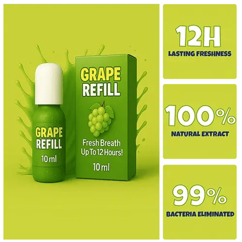 Grape Refill – date-ready breath in just one spray!